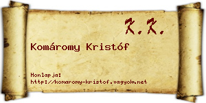 Komáromy Kristóf névjegykártya